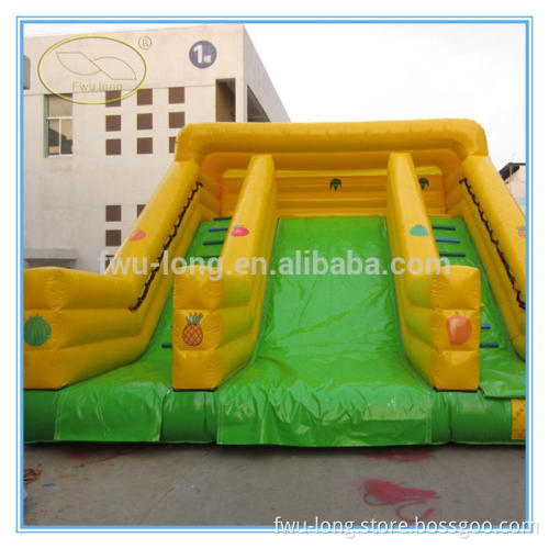 Fwulong direct sale PVC 0.55mm giant inflatable water slide clearance for kids and adults